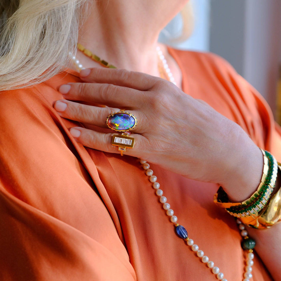 Mermaid Opal Ring - Bespoke - Ileana Makri store