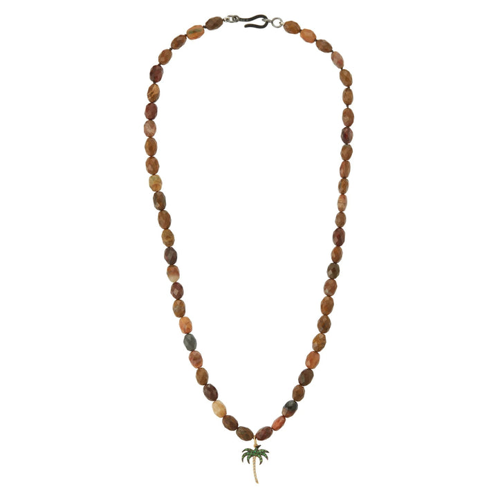 Miami Wood Beaded Necklace - Mens - Ileana Makri