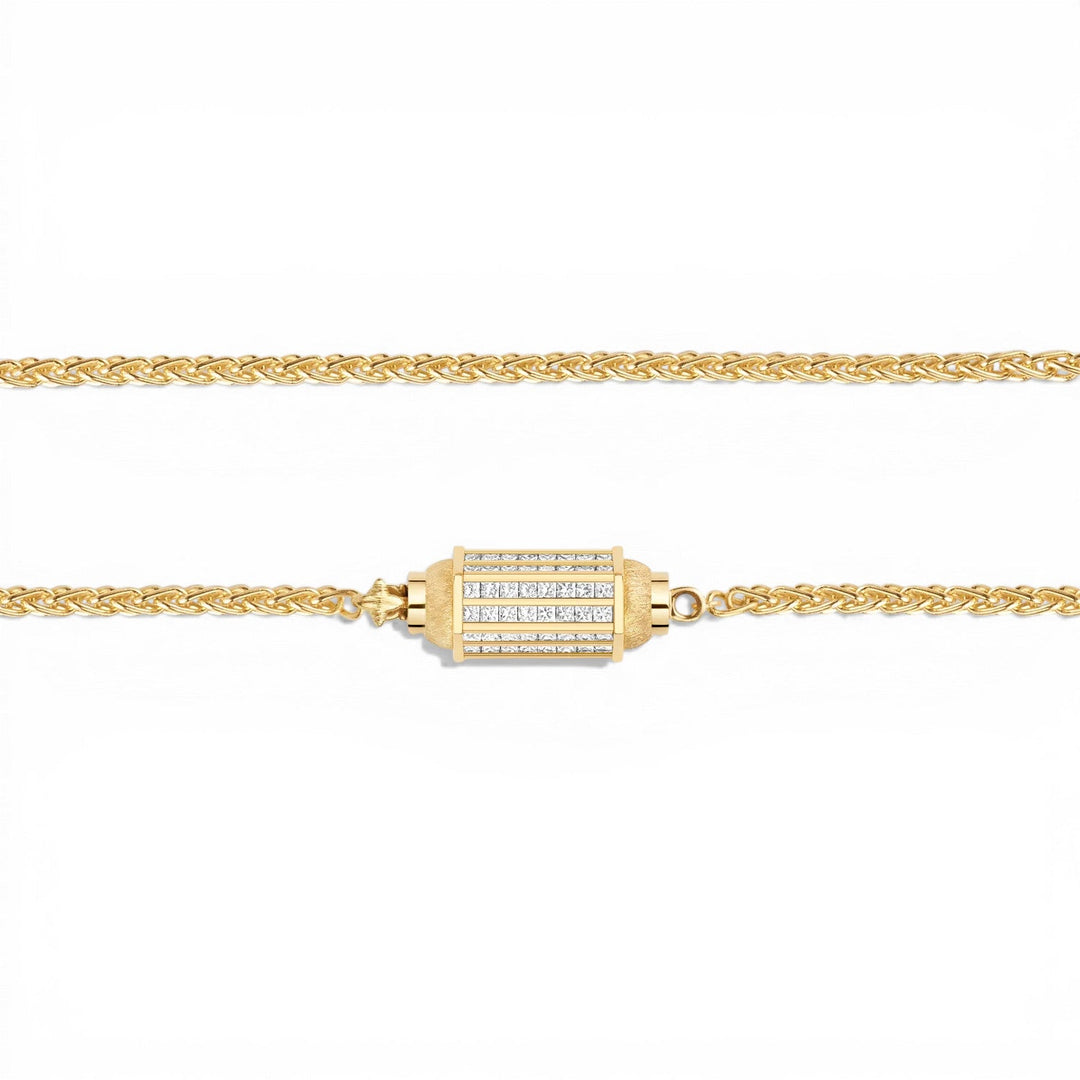 Micro Coco Diamond Paved locket necklace (42cm) - Marie Lichtenberg - Ileana Makri