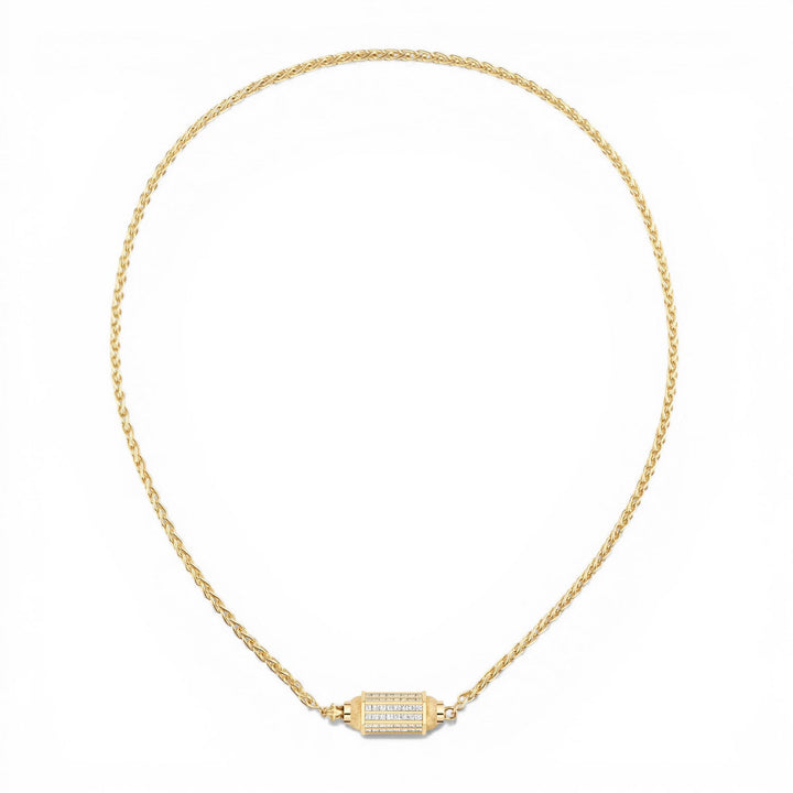 Micro Coco Diamond Paved locket necklace (42cm) - Marie Lichtenberg - Ileana Makri