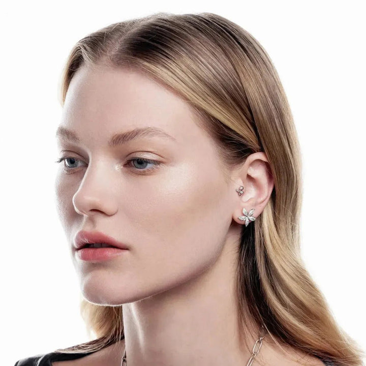 Mini Blossom Studs Pavé - Blossom - Ileana Makri
