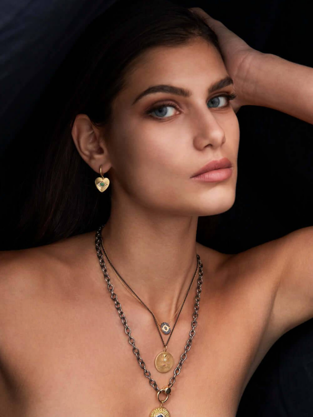 Mini Dawn Blue Necklace Y - EVIL EYE - Ileana Makri