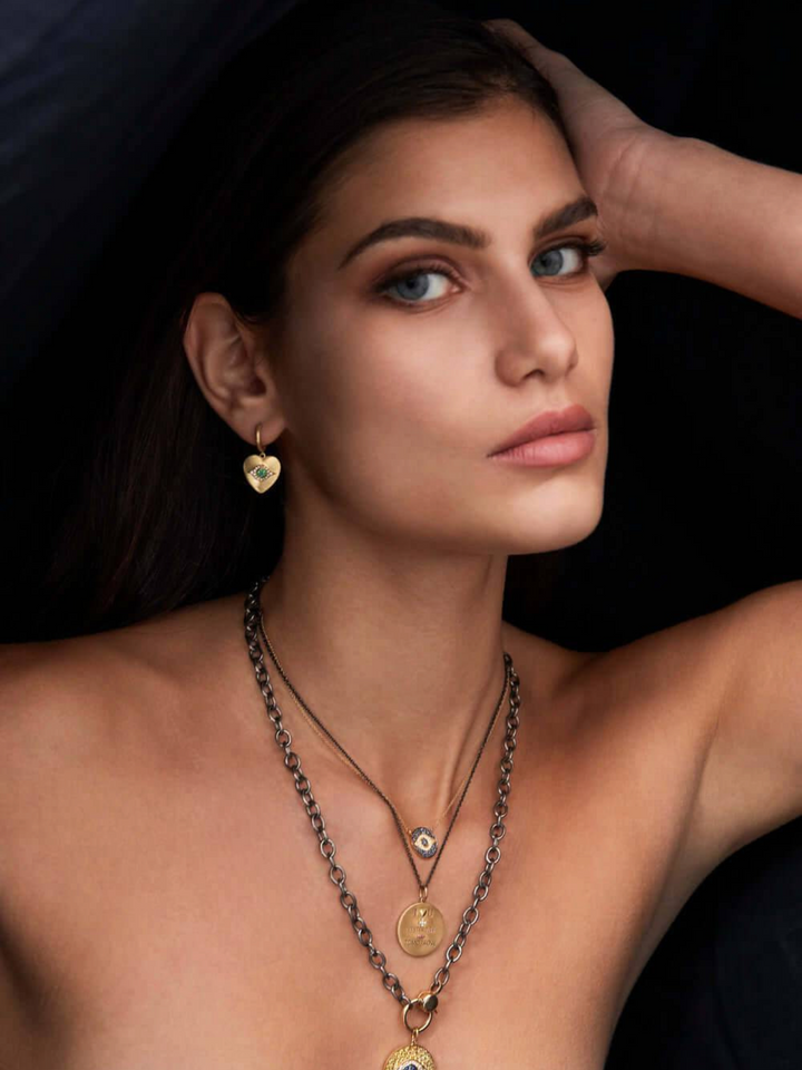 Mini Dawn Blue Necklace Y - EVIL EYE - Ileana Makri