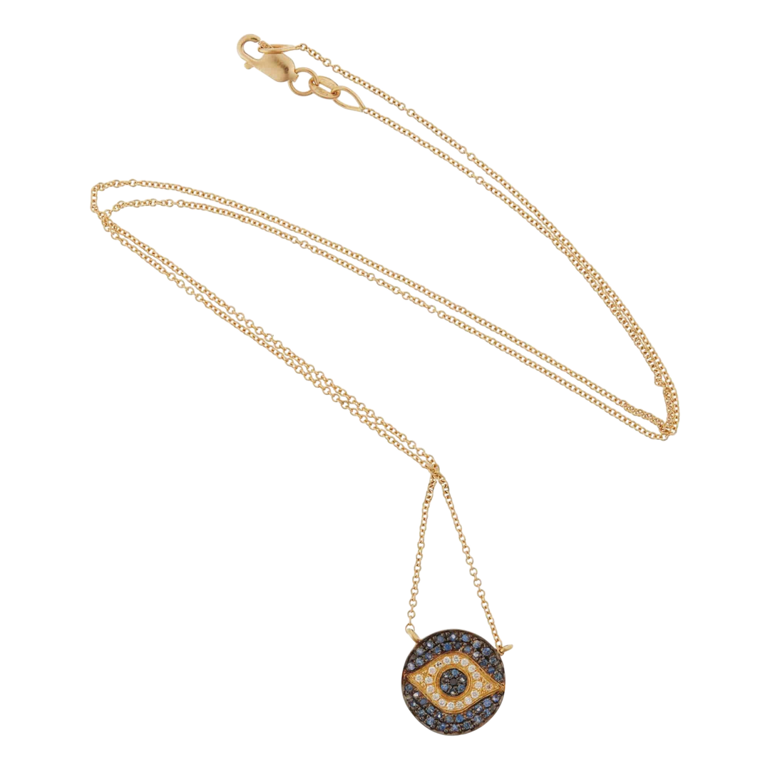 Mini Dawn Blue Necklace Y - EVIL EYE - Ileana Makri