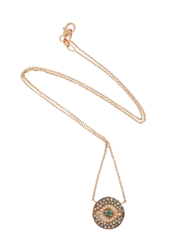 Mini Dawn Champagne Necklace - EVIL EYE - Ileana Makri