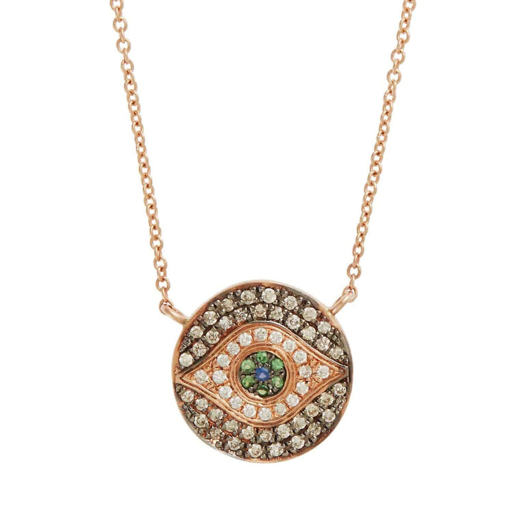 Mini Dawn Champagne Necklace - EVIL EYE - Ileana Makri