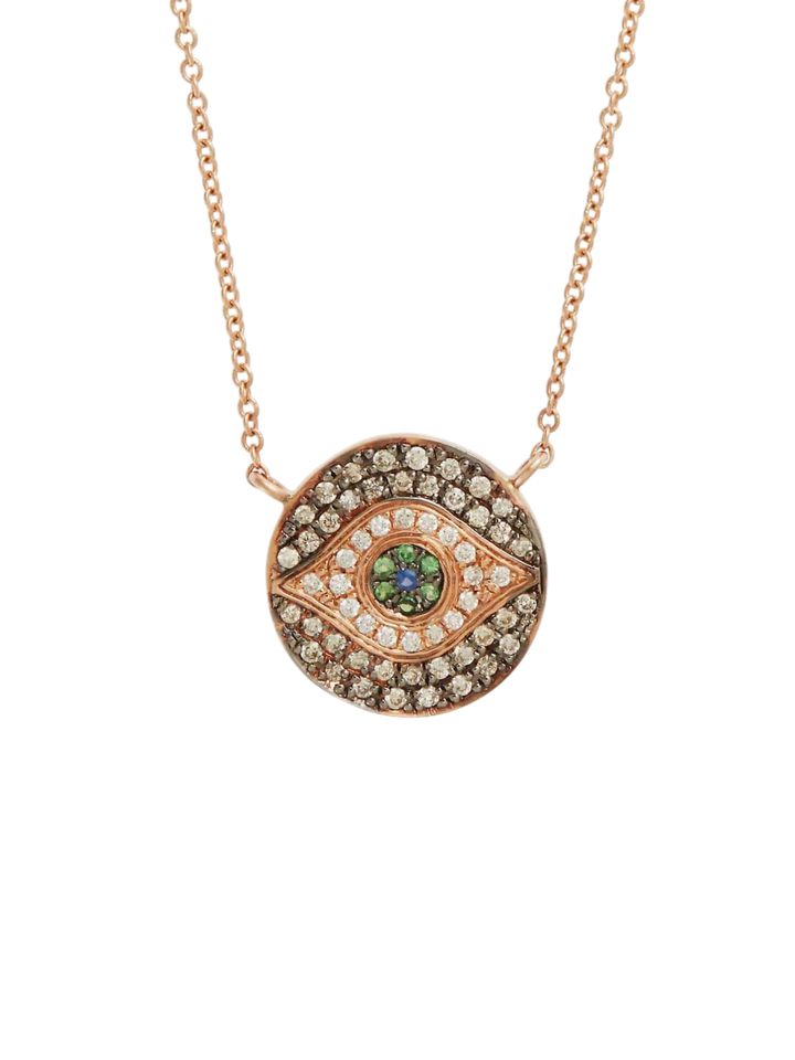Mini Dawn Champagne Necklace - EVIL EYE - Ileana Makri