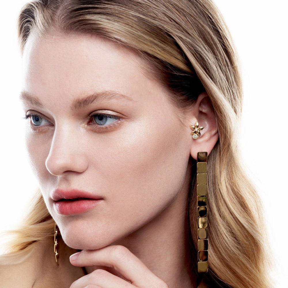 Mini Diamond Bloom Studs Y - D - Blossom - Ileana Makri