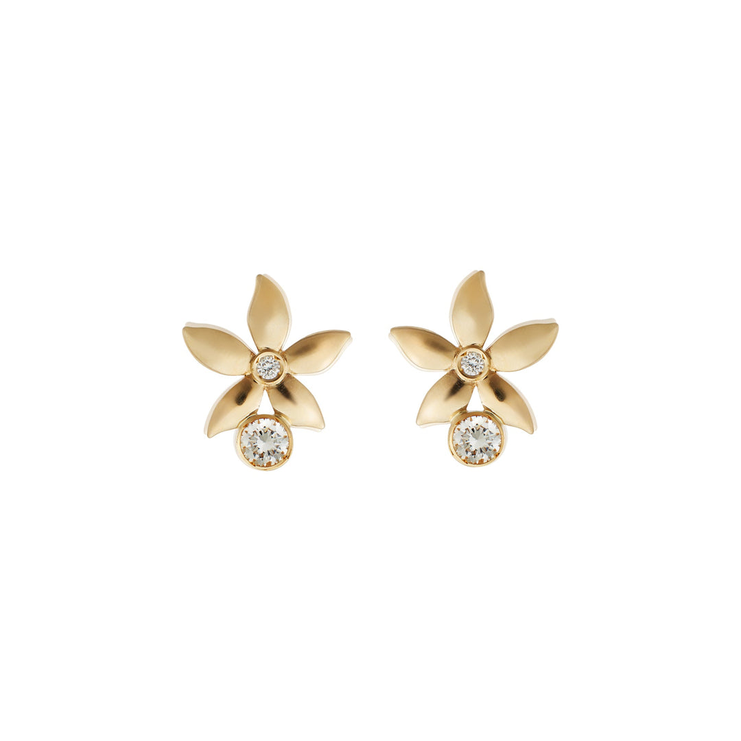 Mini Diamond Bloom Studs Y - D - Blossom - Ileana Makri