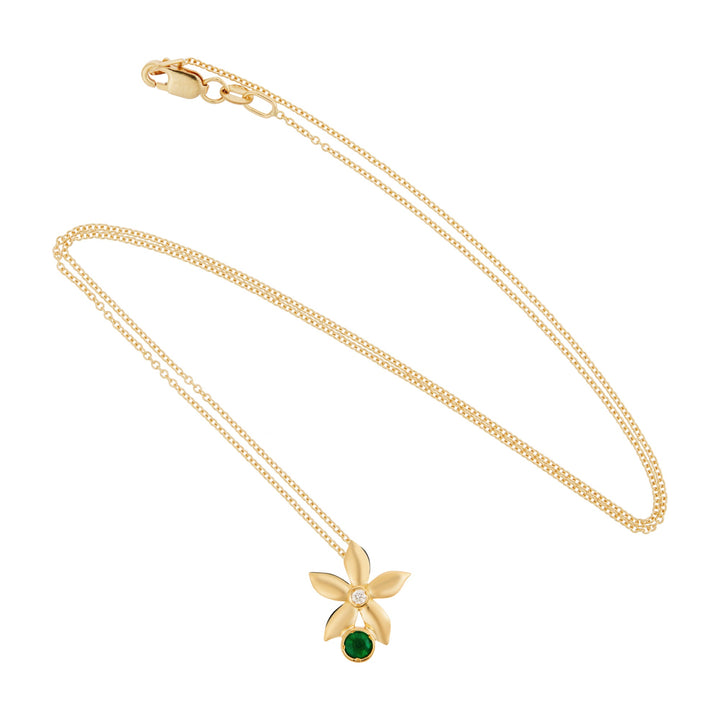 Mini Emerald Bloom Necklace - Blossom - Ileana Makri