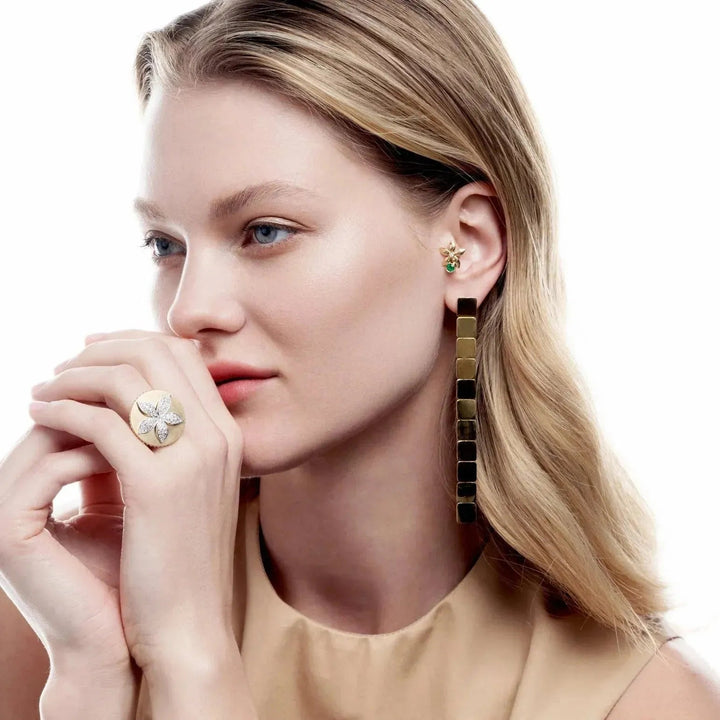 Mini Emerald Bloom Studs Y - D - Blossom - Ileana Makri