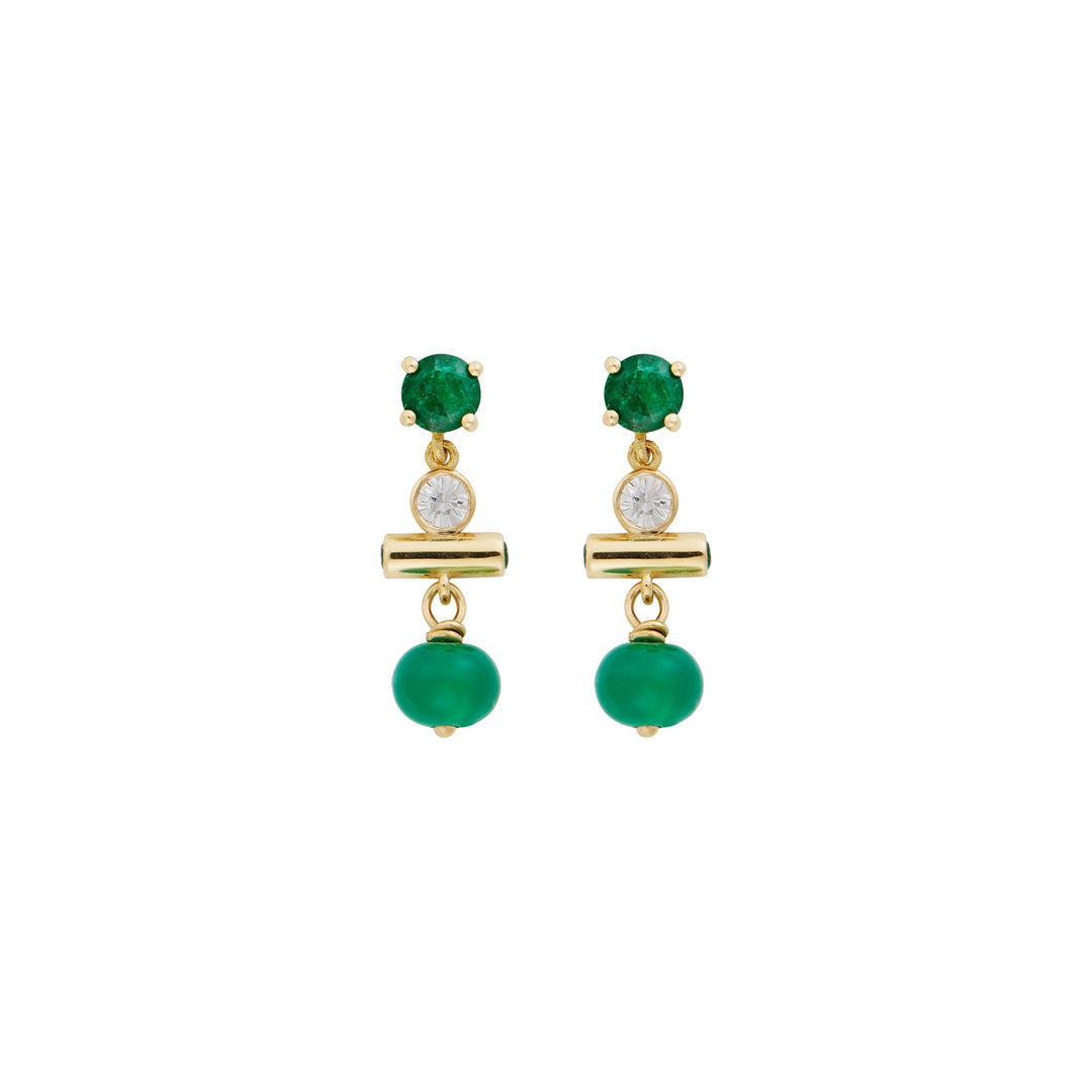 Mini Emerald Edge Earrings - Revolve - Ileana Makri