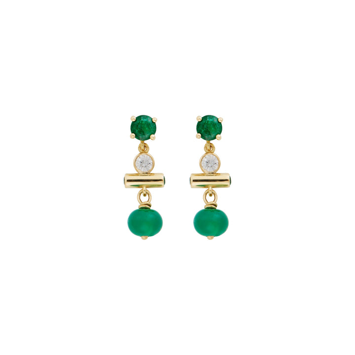 Mini Emerald Edge Earrings - Revolve - Ileana Makri