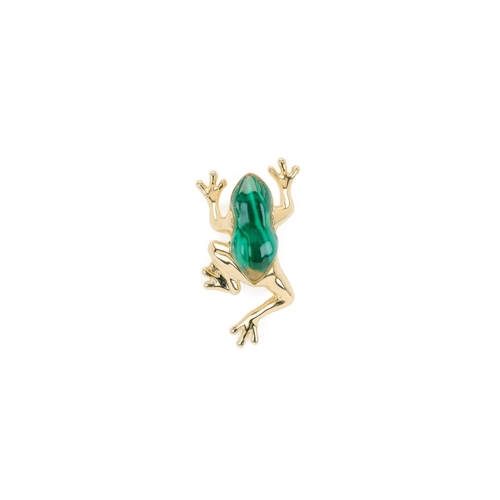 Mini Frog Malachite Quartz Stud - Bibi Van Der Velden - Ileana Makri