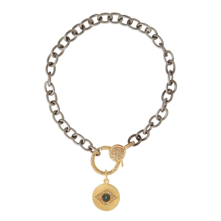 Mini Golden Eye Diamond Lock Chain Bracelet - EYE LOVE - Ileana Makri