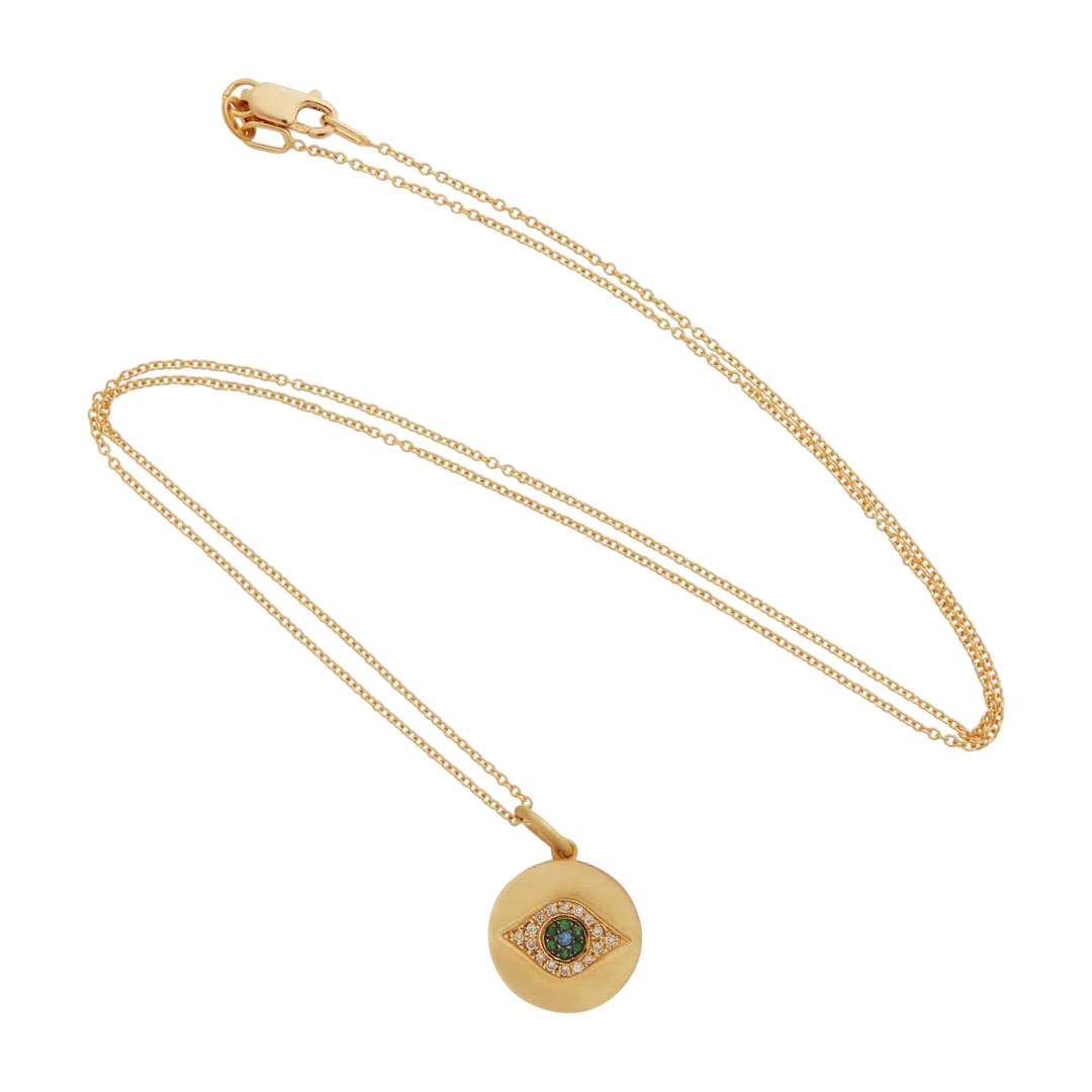 Mini Golden Eye Pendant Y - EYE LOVE - Ileana Makri