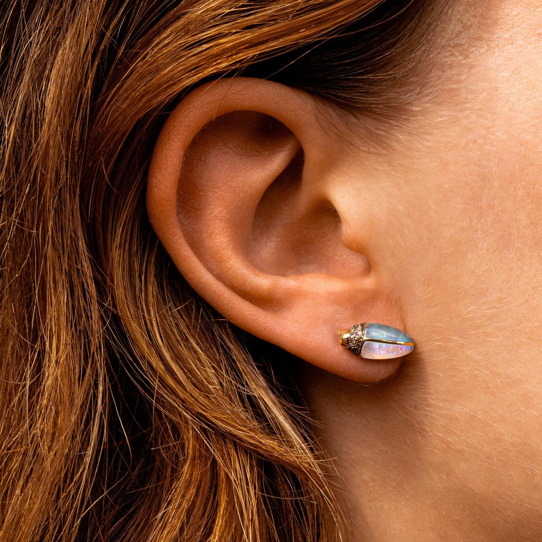 Mini Scarab Opal Stud - Bibi Van Der Velden - Ileana Makri