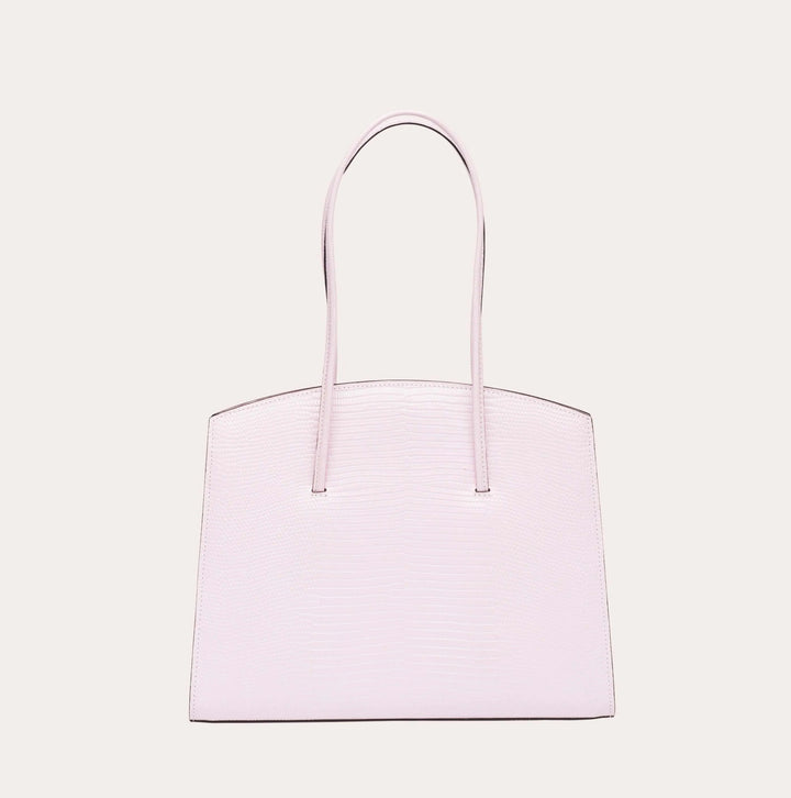 Minimal Tote Pink Lizard - Little Liffner - Ileana Makri store