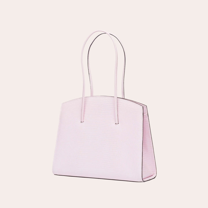 Minimal Tote Pink Lizard - Little Liffner - Ileana Makri store