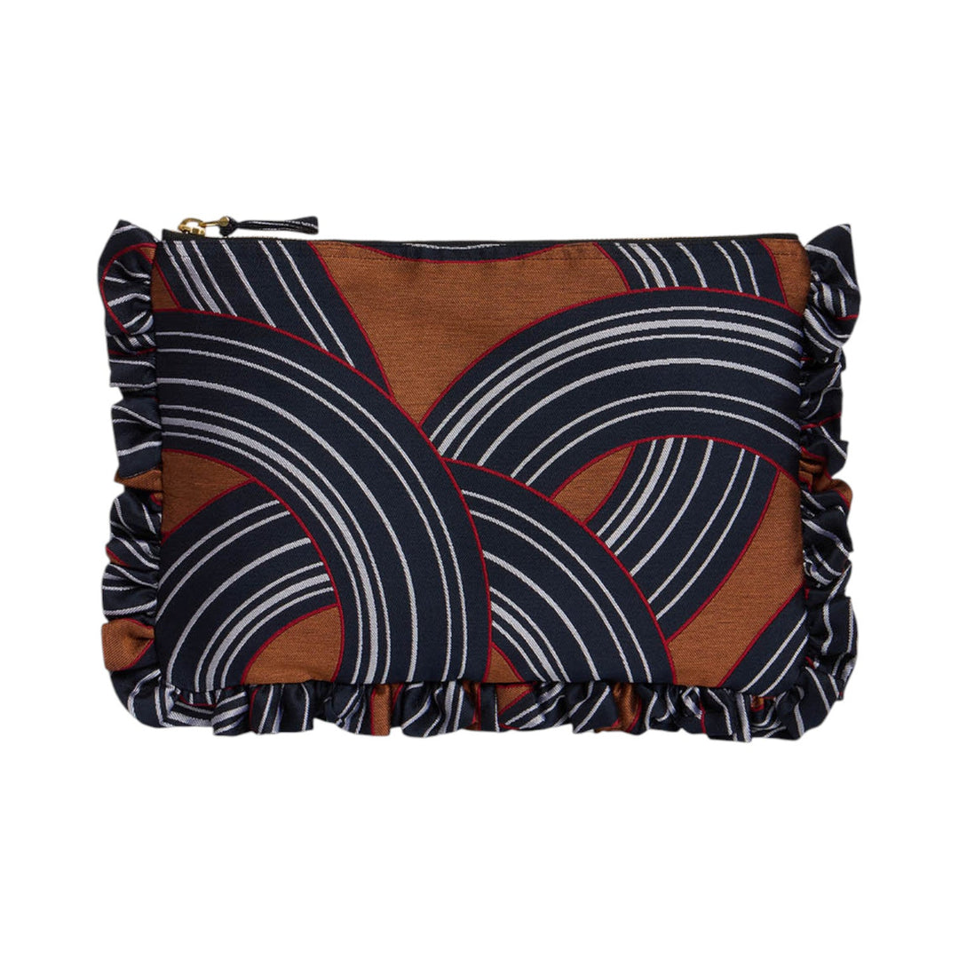 Montecarlo Blue Jacquard Hand Pochette - La Double J Accessories - Ileana Makri