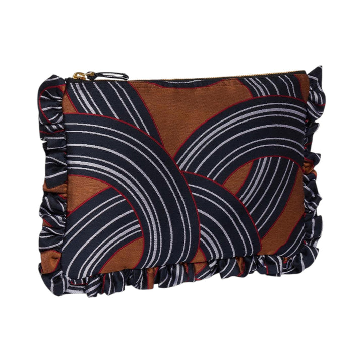 Montecarlo Blue Jacquard Hand Pochette - La Double J Accessories - Ileana Makri