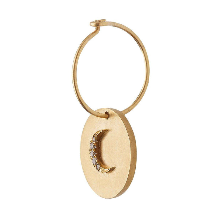 Moon Disc Hoops - Eye M UFO - Ileana Makri