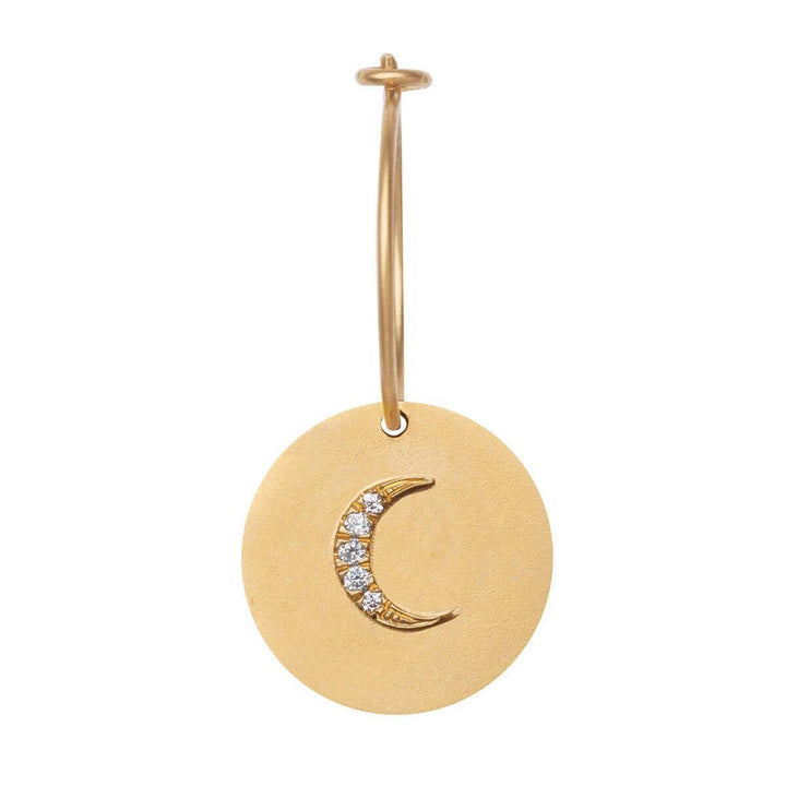 Moon Disc Hoops - Eye M UFO - Ileana Makri
