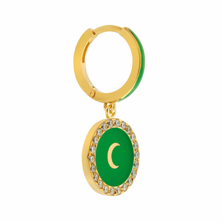 Moon Enamel Hoops - Eye M Neon Rocks - Ileana Makri