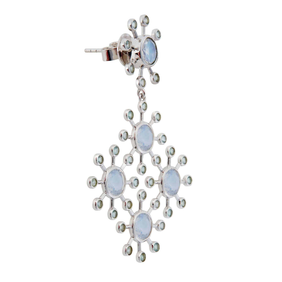 Moonstone Blossom Earrings W - AP - Florescence - Ileana Makri