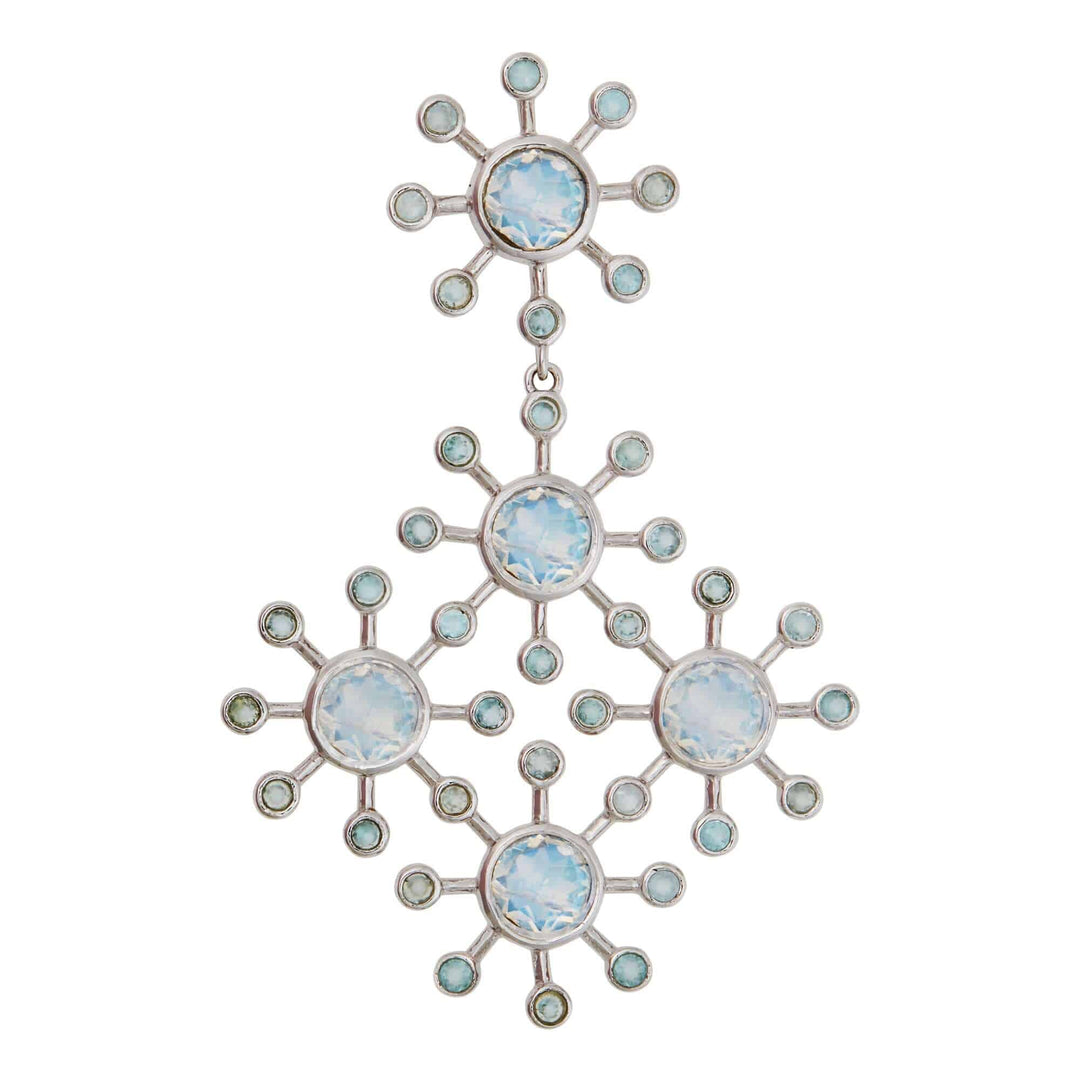 Moonstone Blossom Earrings W - AP - Florescence - Ileana Makri