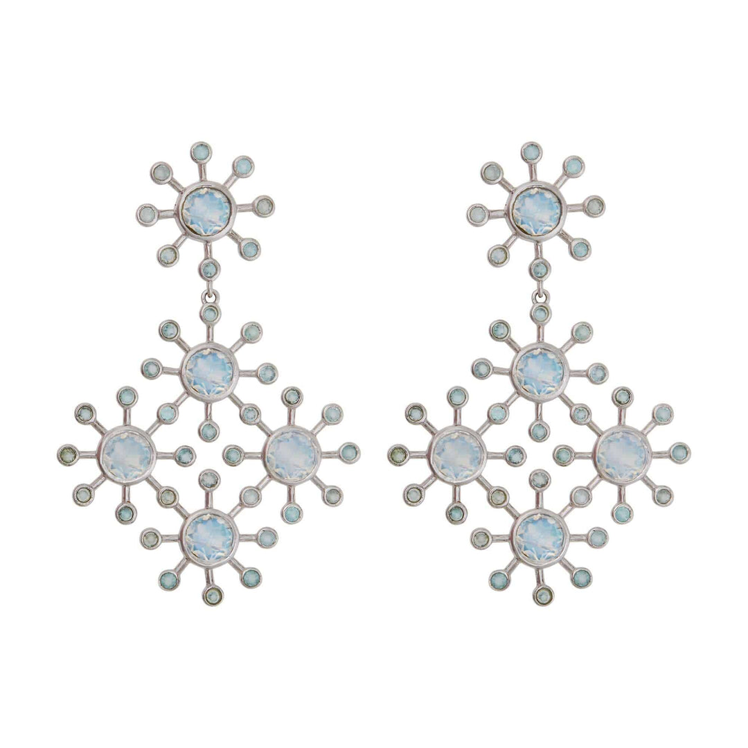 Moonstone Blossom Earrings W - AP - Florescence - Ileana Makri