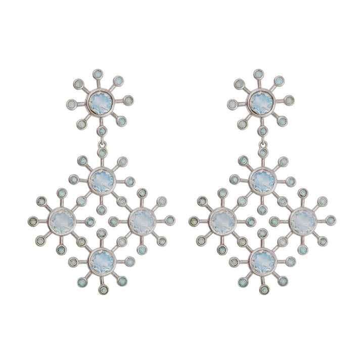 Moonstone Blossom Earrings W - AP - Florescence - Ileana Makri