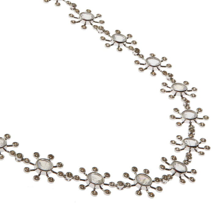 Moonstone Blossom Necklace W - D - Florescence - Ileana Makri
