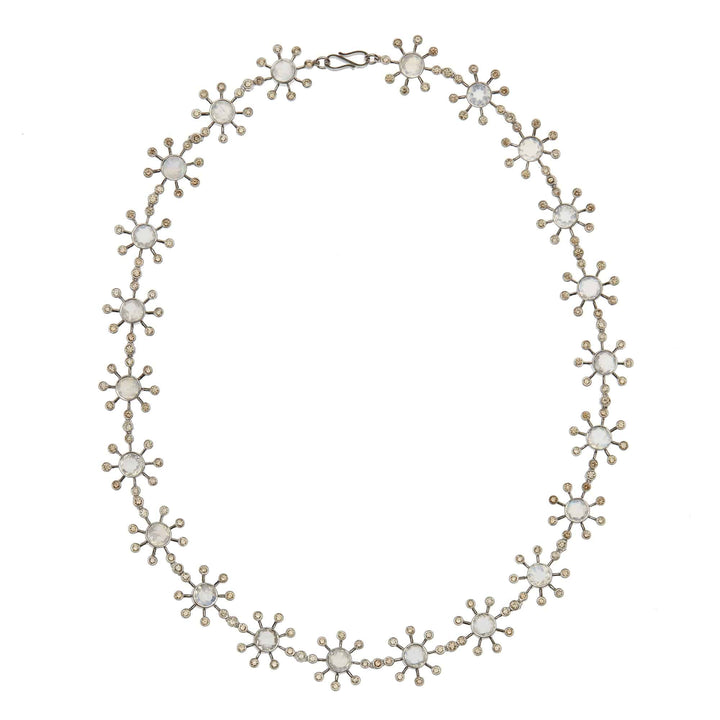 Moonstone Blossom Necklace W - D - Florescence - Ileana Makri