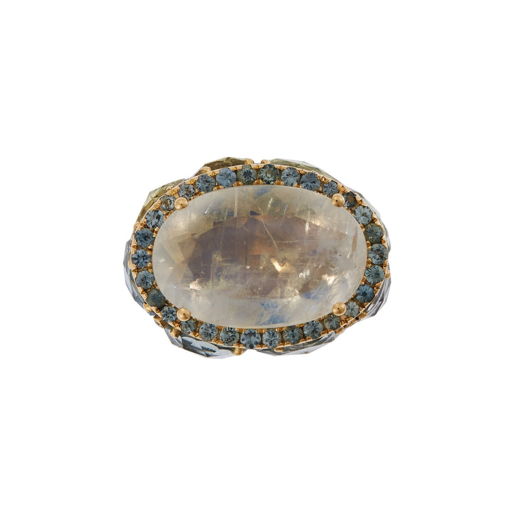 Moonstone Blossom Ring - One of a Kind - Ileana Makri