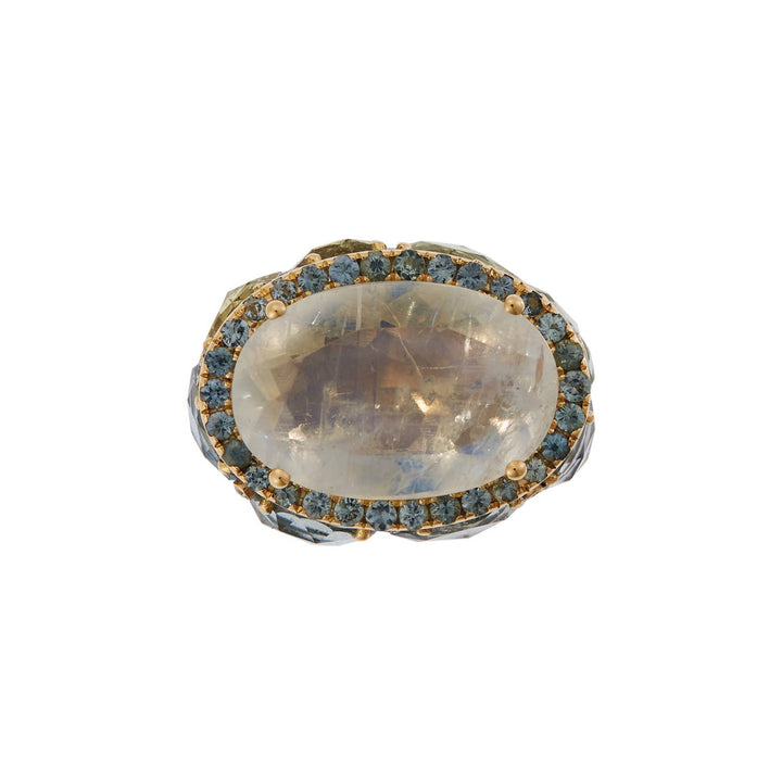 Moonstone Blossom Ring - One of a Kind - Ileana Makri