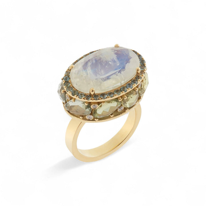 Moonstone Blossom Ring - One of a Kind - Ileana Makri