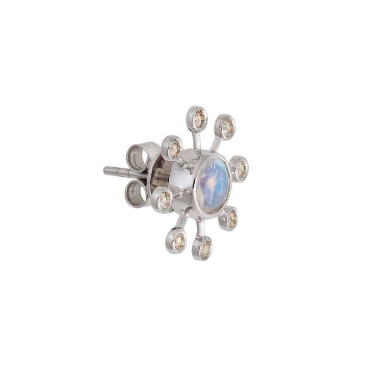 Moonstone Blossom Studs W - D - Florescence - Ileana Makri