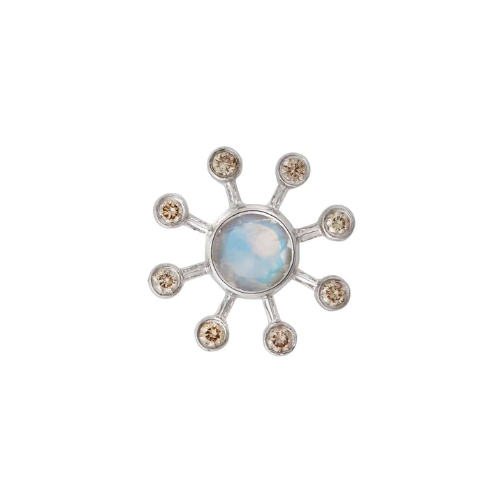 Moonstone Blossom Studs W - D - Florescence - Ileana Makri