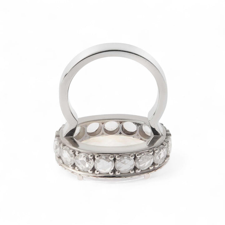 Moonstone Eternity Flower Ring