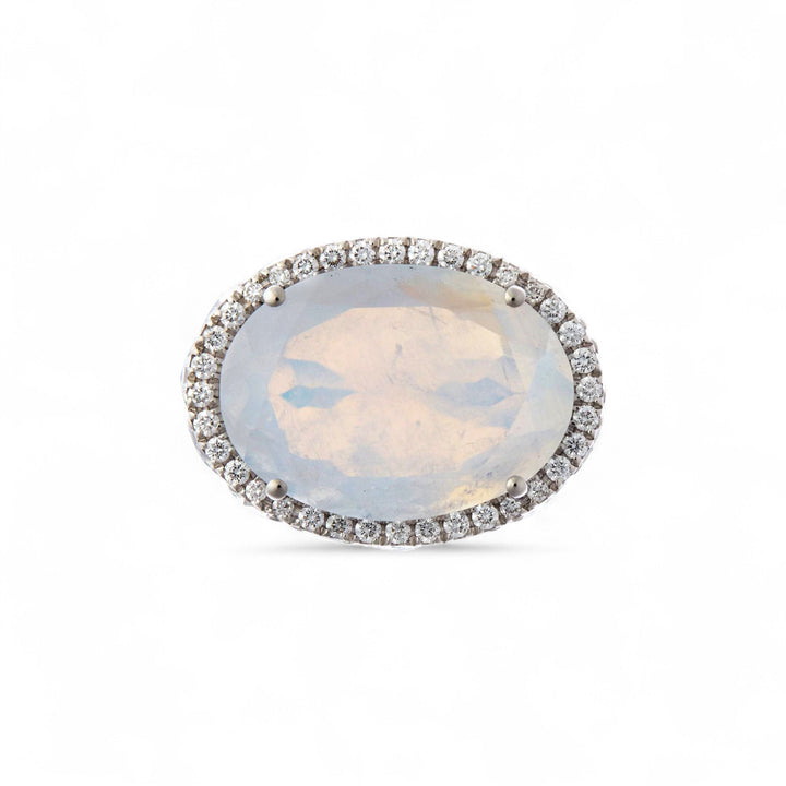 Moonstone Eternity Flower Ring - OAK - Archive - Ileana Makri