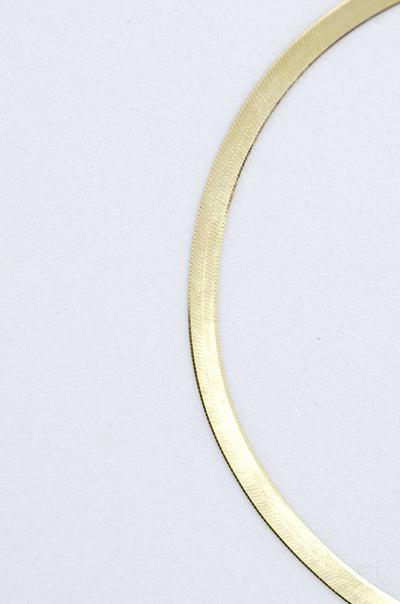 Anklet 4mm Herringbone Chain - more than this - Ileana Makri Store