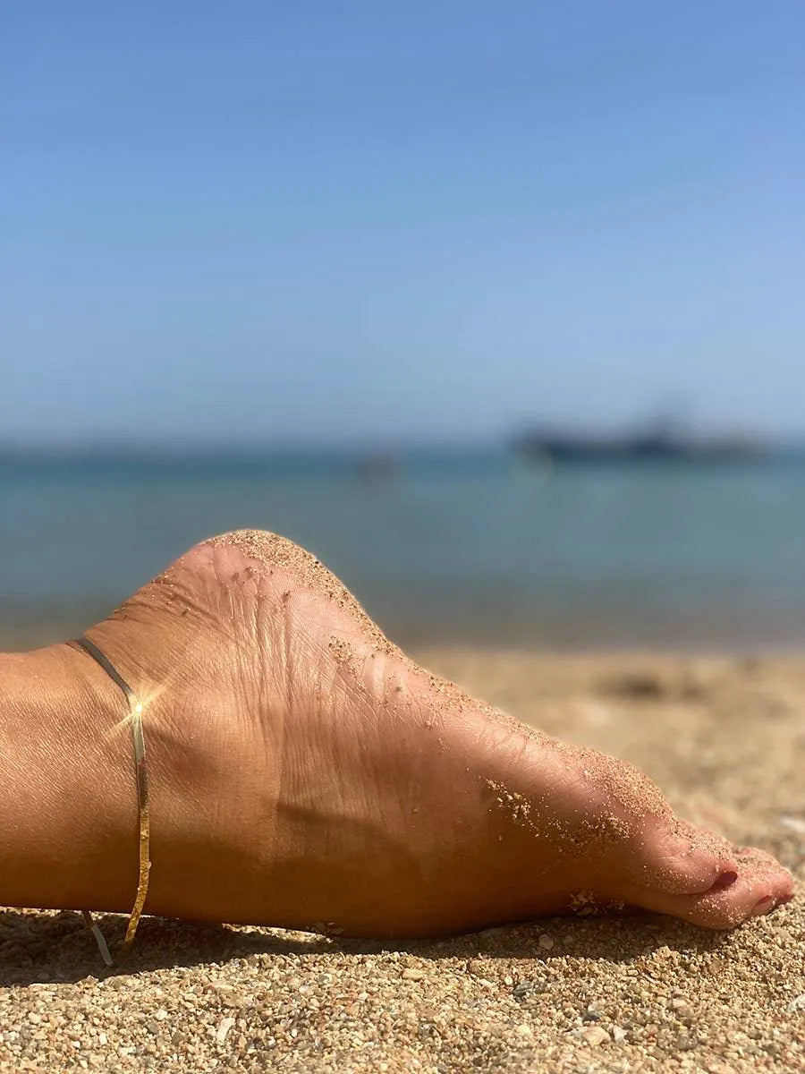 Anklet 4mm Herringbone Chain - more than this - Ileana Makri Store