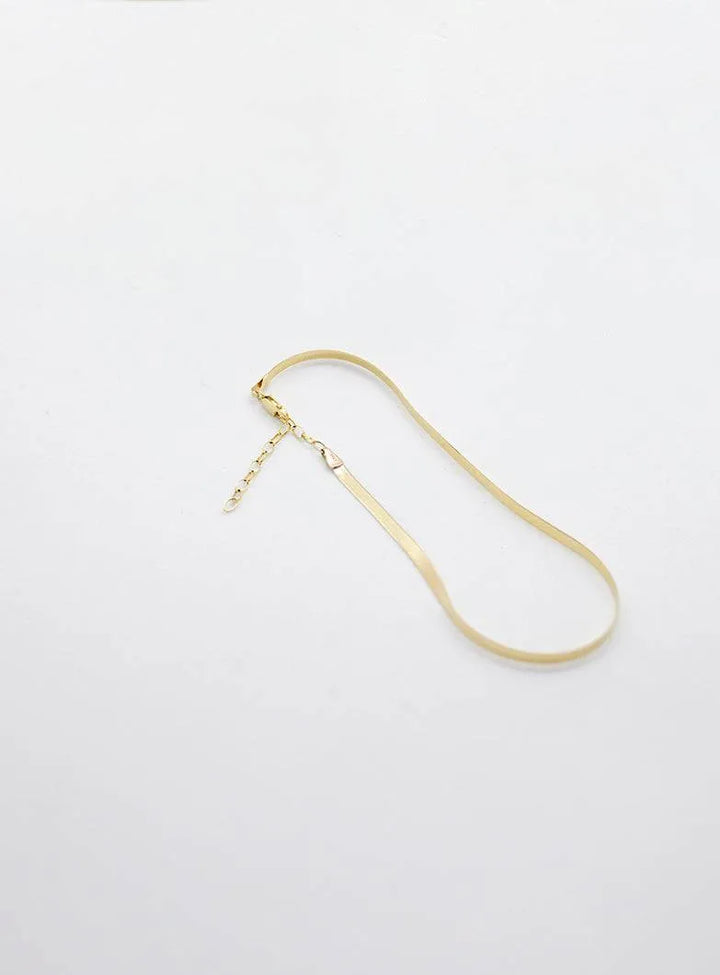 Anklet 4mm Herringbone Chain - more than this - Ileana Makri Store