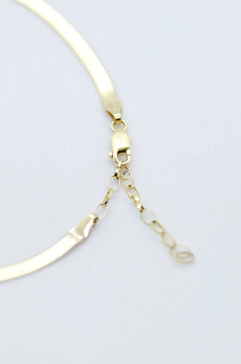 Anklet 4mm Herringbone Chain - more than this - Ileana Makri Store