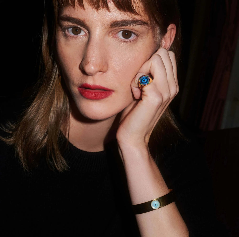 Mother of Pearl Eye Cuff - Eye M Eyes - Ileana Makri