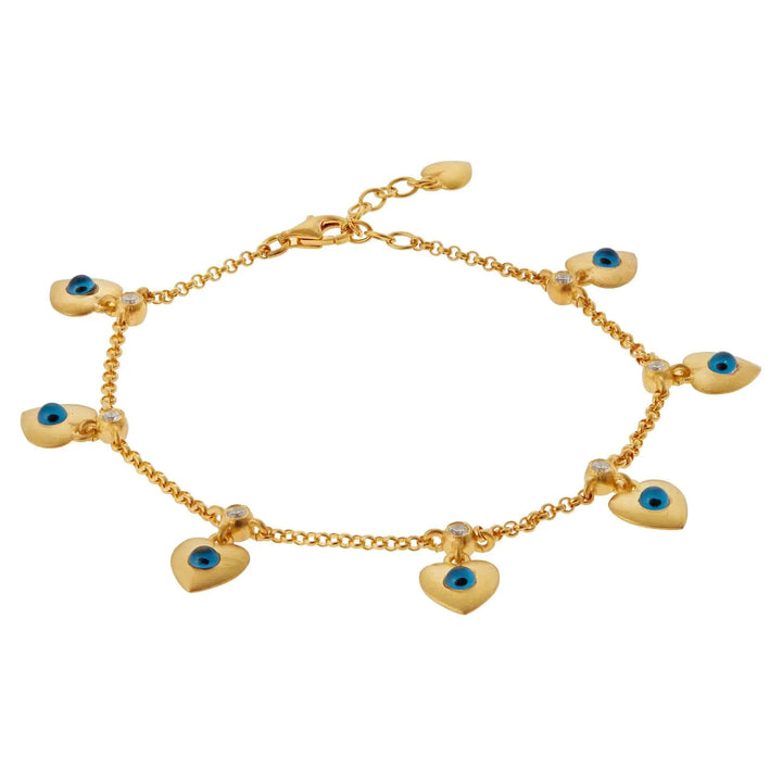 Multi Love Charm Bracelet - Eye M Hearts - Ileana Makri store