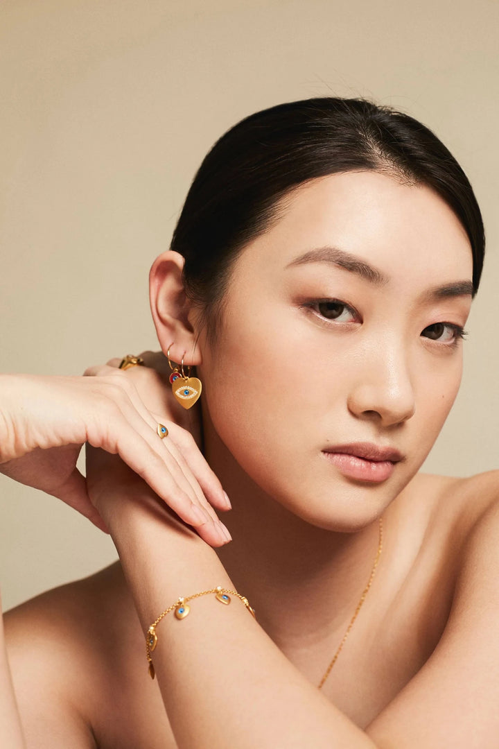 Multi Love Charm Bracelet - Eye M Hearts - Ileana Makri