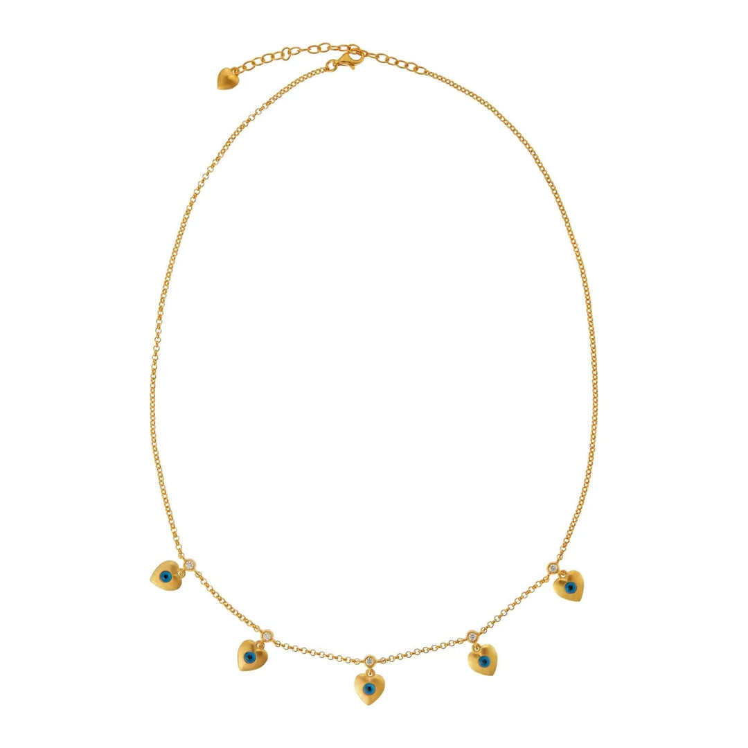 Multi Love Charm Necklace - Eye M Hearts - Ileana Makri