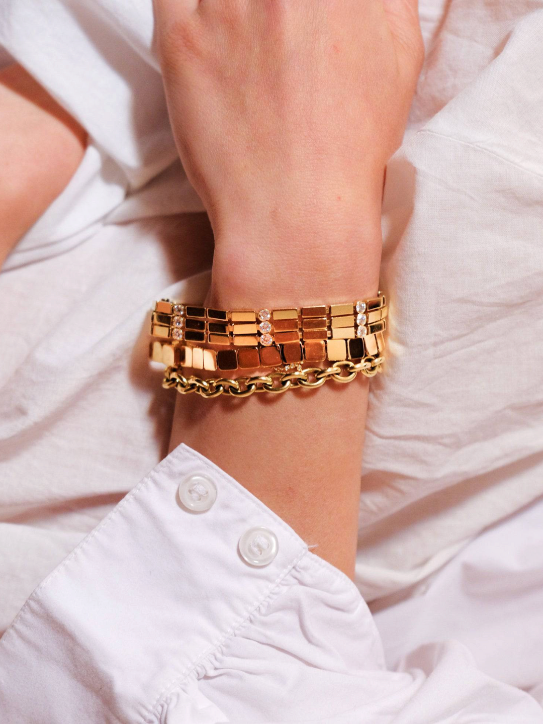 Multi Stream Stepping Stone Bracelet Y - D - Cascade - Ileana Makri